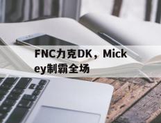 IM体育-FNC力克DK，Mickey制霸全场的简单介绍